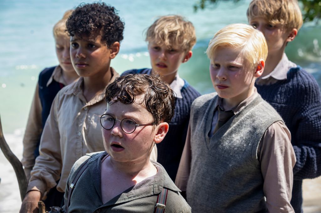 group of young boys on island