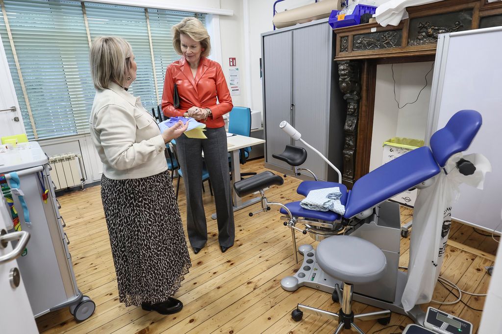 Queen Mathilde of Belgium visits the Sexual Violence Support Centre (CPVS) in Lodelinsart