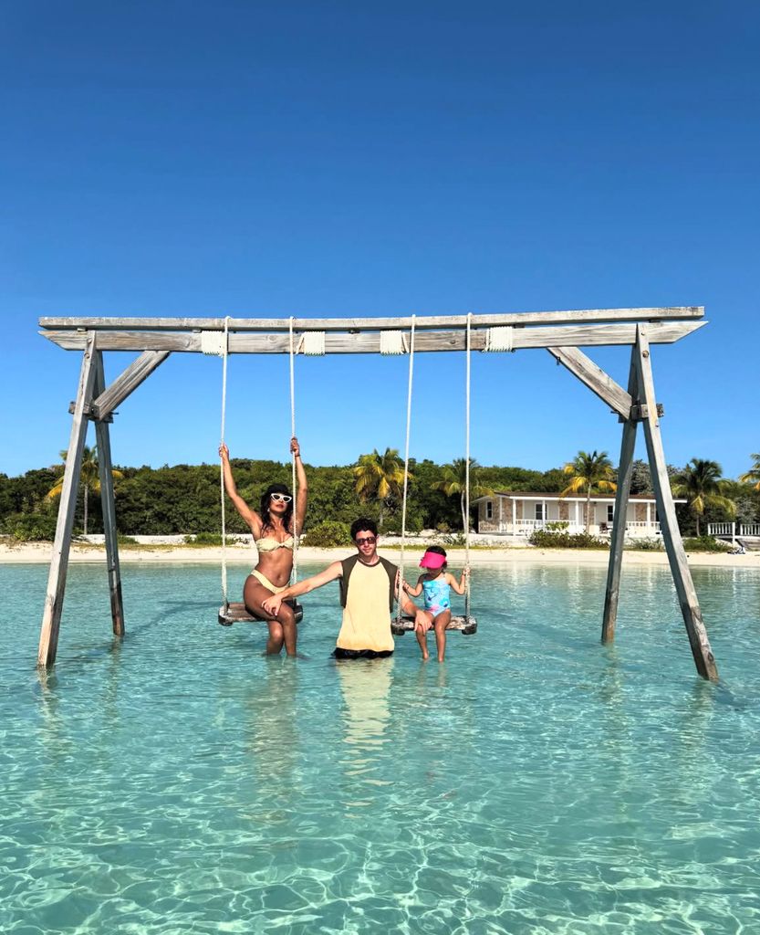 Beach photos shared by Priyanka Chopra on her 43rd birthday at the beach with her husband Nick Jonas and their daughter Malti Marie