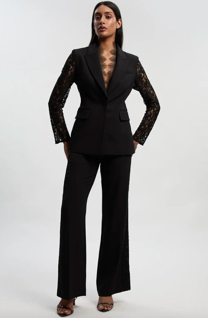 Karen Millen Black Single Breasted Suit