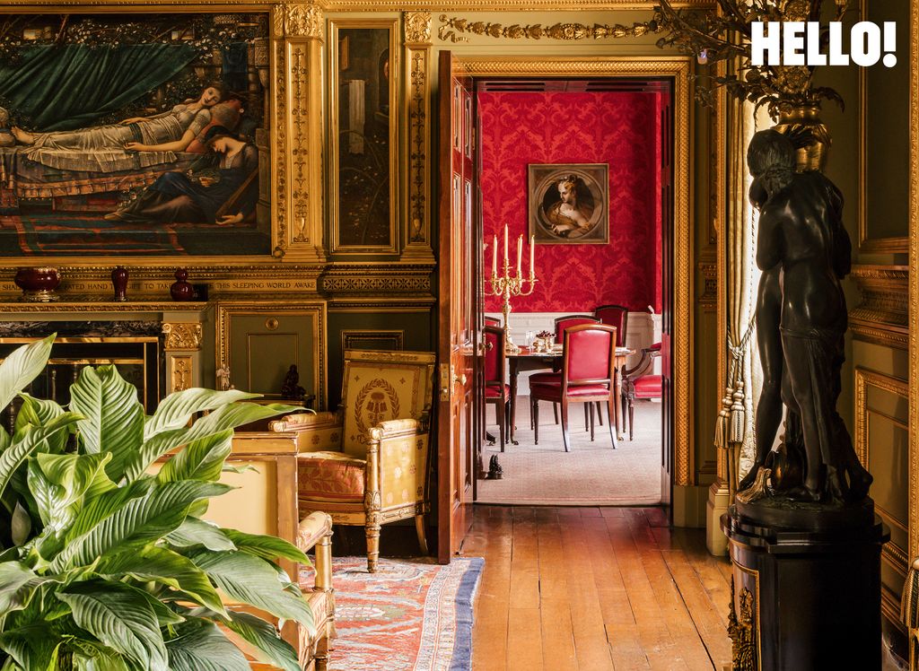 A view of the Saloon, which offers a view of the dining room, houses one of the finest paintings in the property – The Legend of the Briar Rose by the English Pre‐Raphaelite painter Sir Edward Burne‐Jones inside Buscot Park