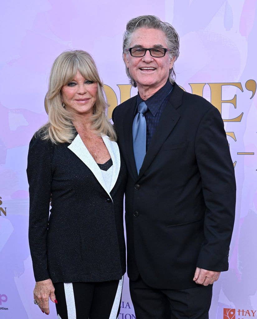 Goldie Hawn and Kurt Russell attend the 20th anniversary celebration of the Goldie Hawn Foundation and MindUP Gala at Ron Burkleâs Greenacres on September 27, 2024 in Beverly Hills, California.
