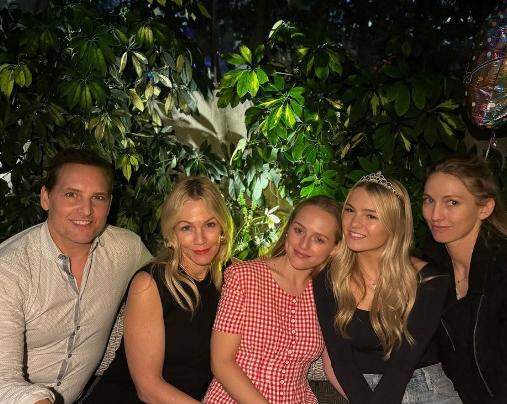 Photo shared by Jennie Garth on Instagram featuring her ex-husband Peter Facinelli, and their daughters Lola, Fiona and Luca