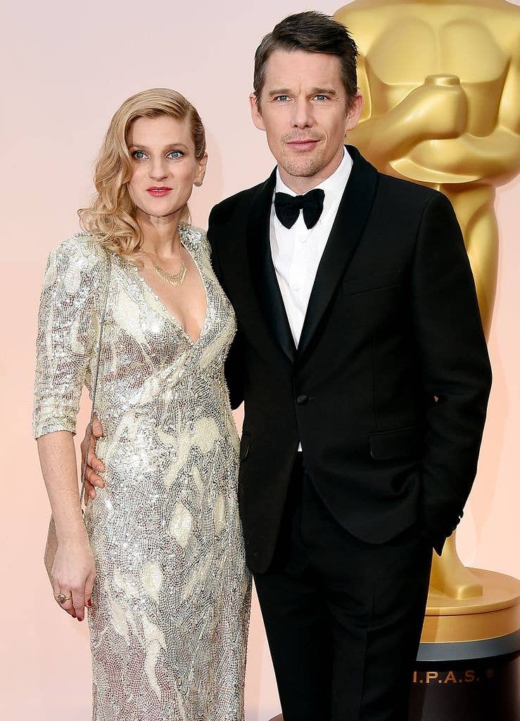 Actor Ethan Hawke (R) and Ryan Hawke attend the 87th Annual Academy Awards at Hollywood & Highland Center on February 22, 2015 in Hollywood, California.