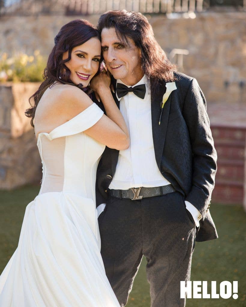 Alice Cooper and Sheryl Cooper on their wedding day