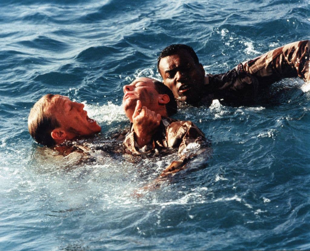 JEROME FLYNN, ROBSON GREEN, COLIN SALMON in Soldier Soldier