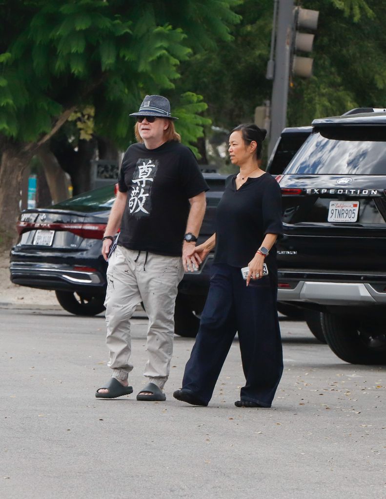 David Caruso is seen running errands on September 23, 2025 in Los Angeles, California