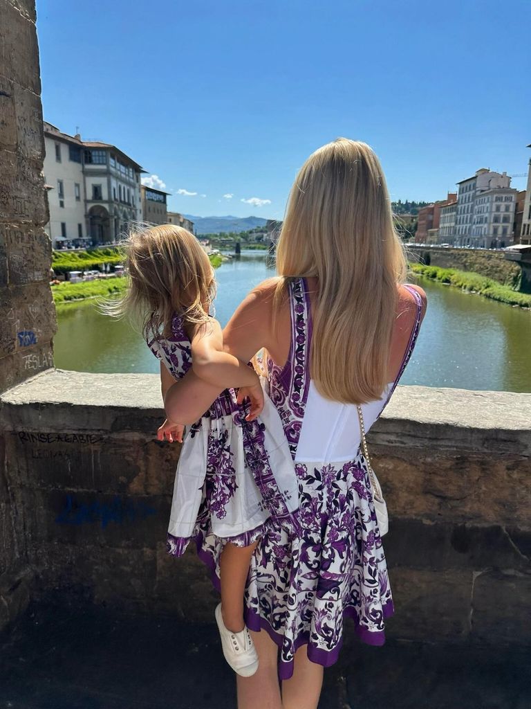 Lady Kitty Spencer and her toddler daughter, Athena