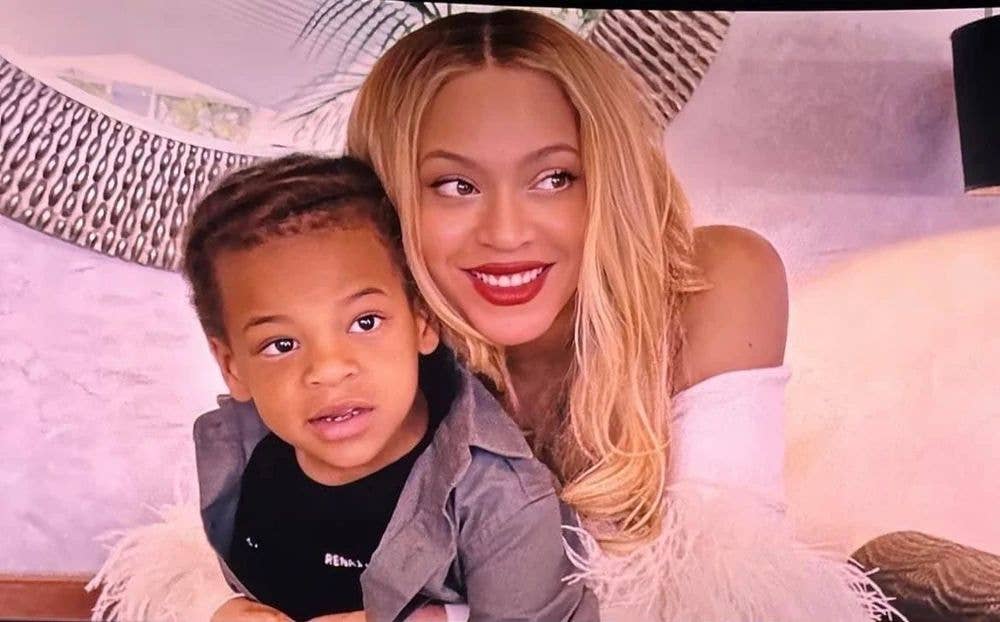 Beyoncé holds her son Sir in a snippet from "Renaissance: A Film by Beyoncé"