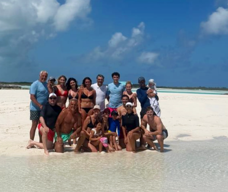 Rafa enjoying time with extended family