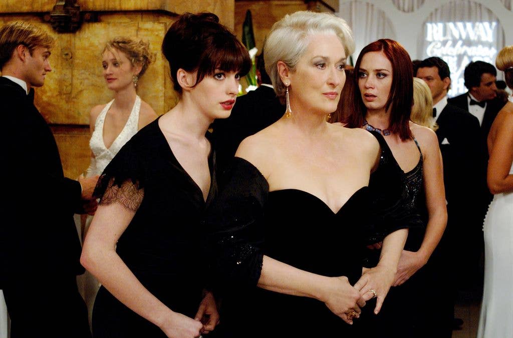 Anne Hathaway and Meryl Street in The Devil Wears Prada 