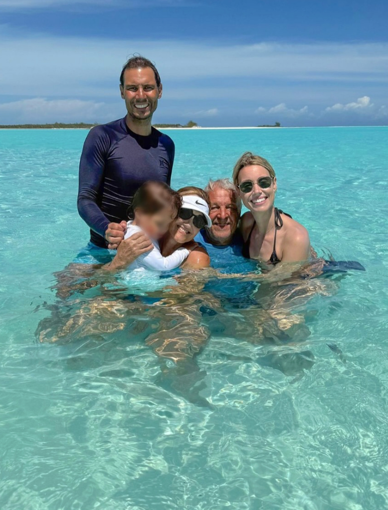 Rafa and Maria are proud parents eldest son Rafa Jnr and six-month-old Miquel