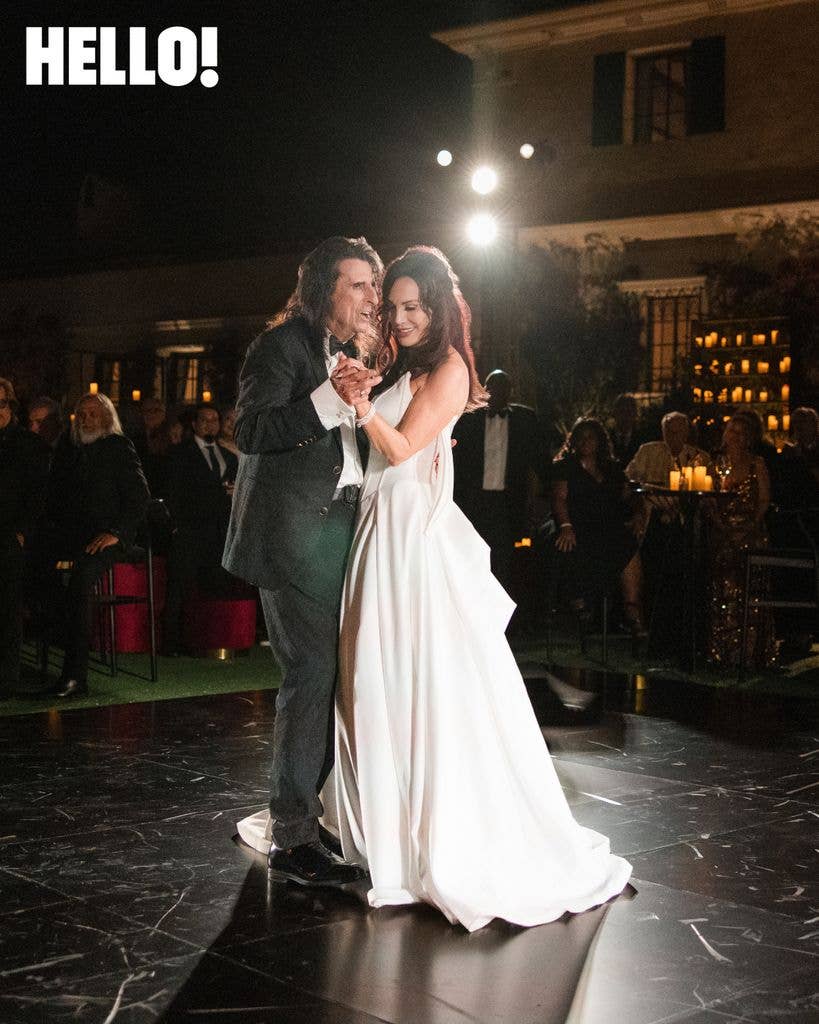 Alice Cooper and Sheryl Cooper on their wedding day