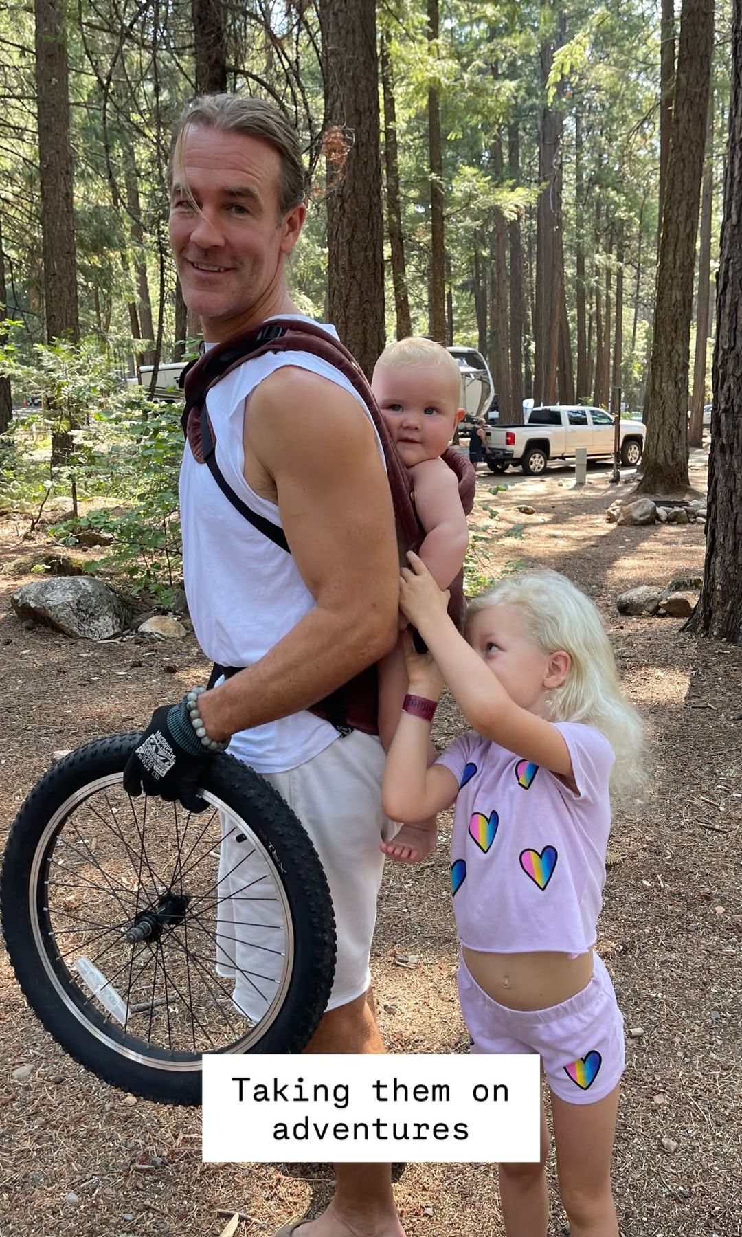 James Van Der Beek with his kids, shared on Instagram