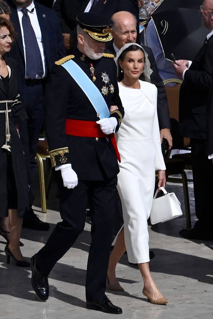 King Felipe VI of Spain and Queen Letizia of Spain in formal dress