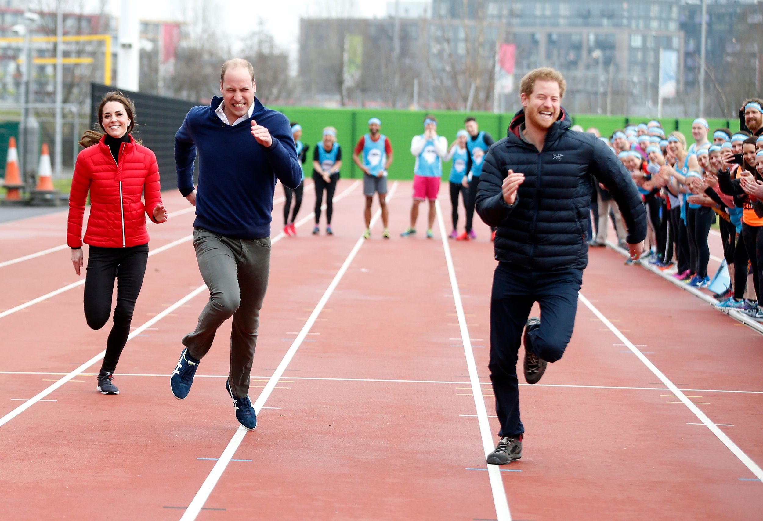 The royal trio raced each other in London in February of 2017 