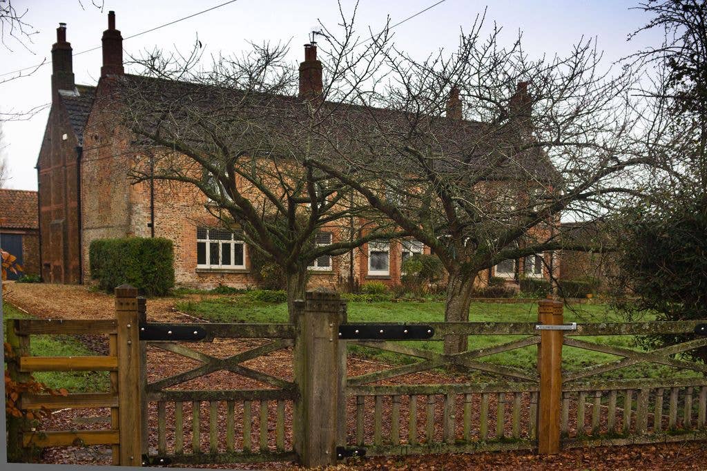 Marsh Farm is a gated property in Wolferton, Norfolk