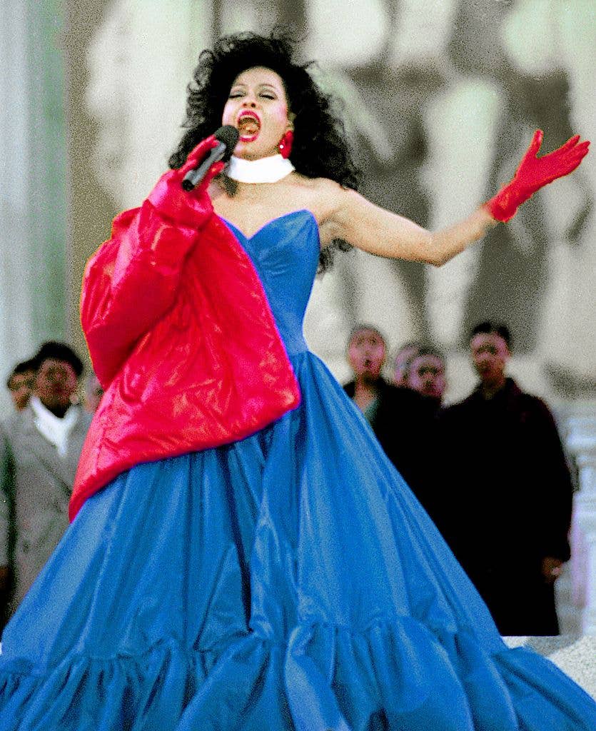 diana ross blue gown inauguration