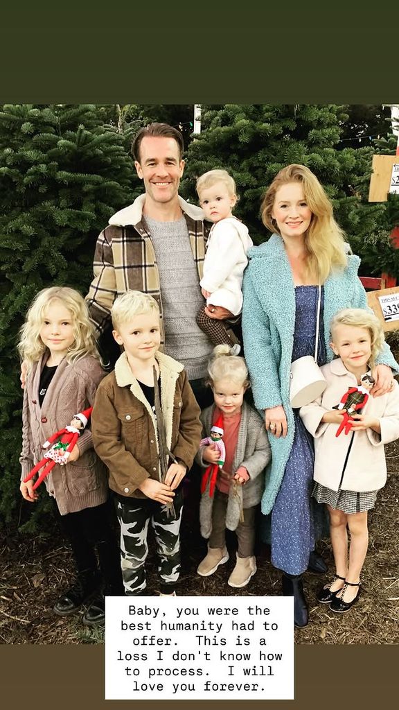 James and Kimberly Van Der Beek with their kids, shared on Instagram