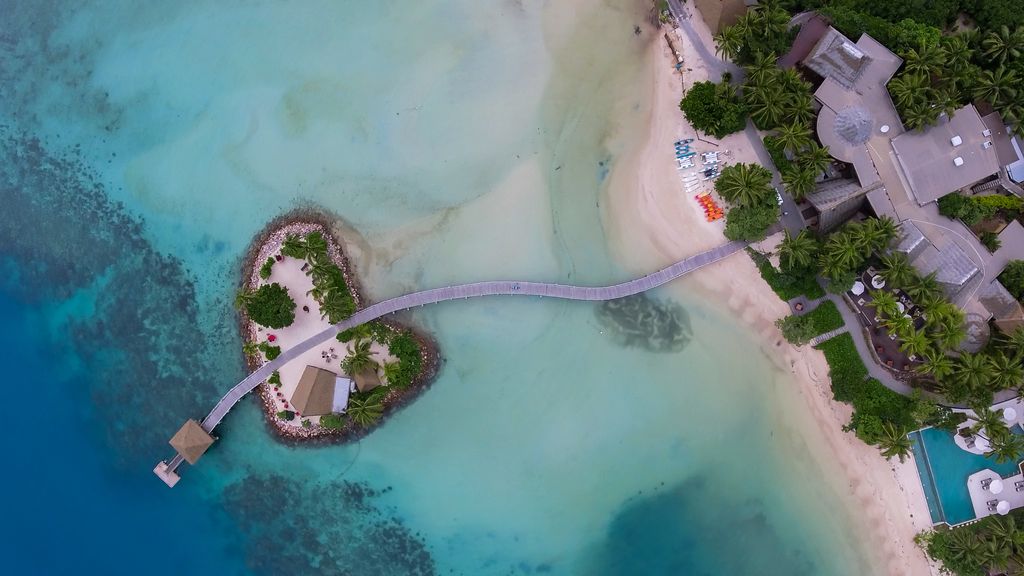 likuliku resort aerial shot