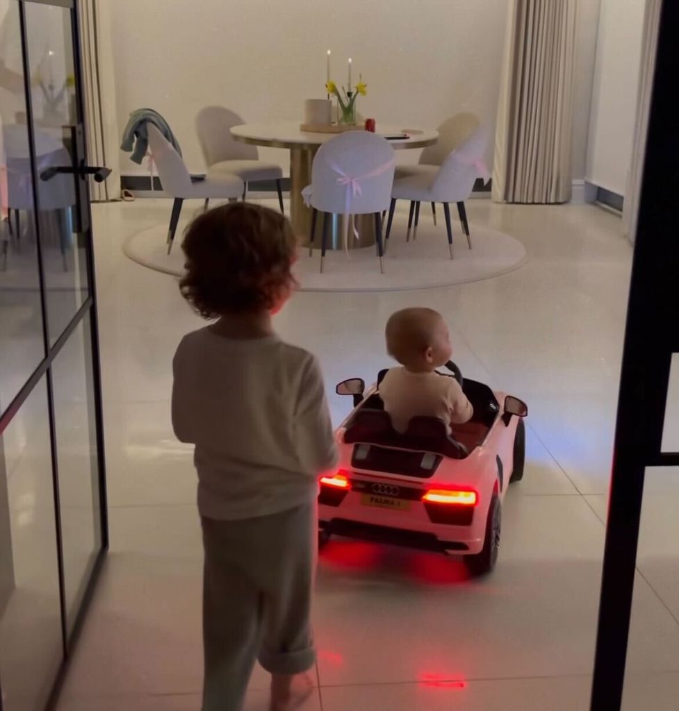 Palma looked to be enjoying her new 'car'