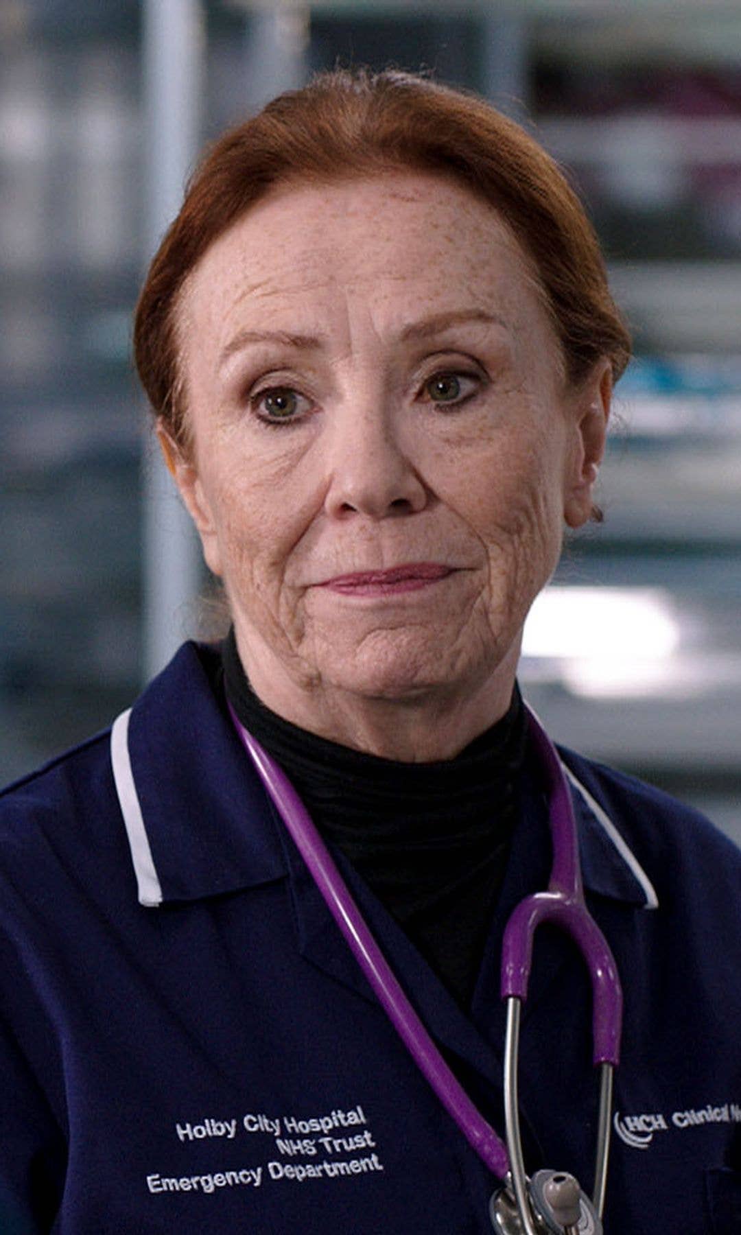 Melanie Hill in a still image from Casualty