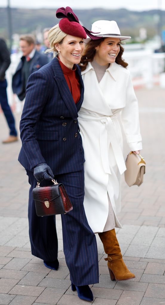Zara Tindall and Princess Eugenie Cheltenham