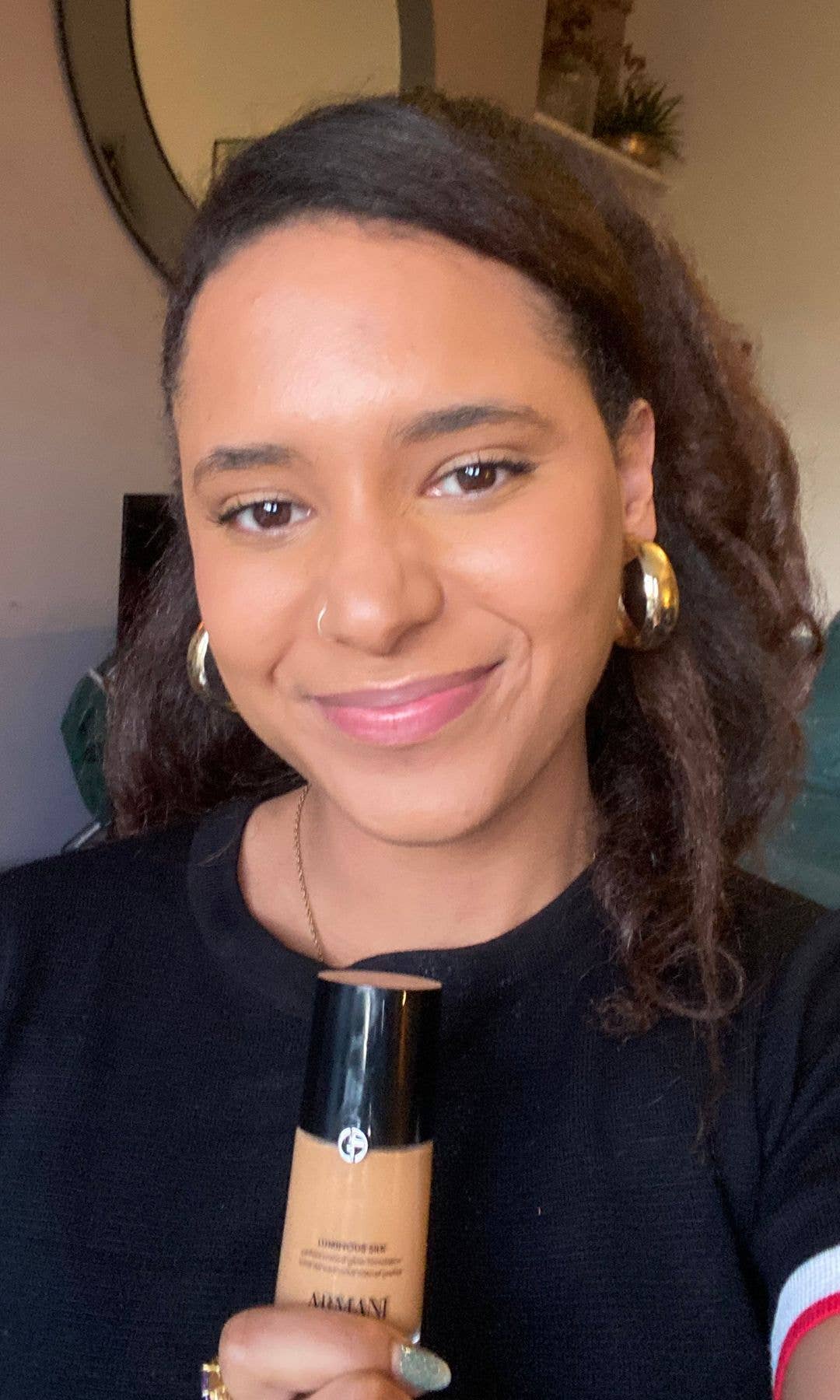 Seni wearing Armani Luminous Silk Foundation