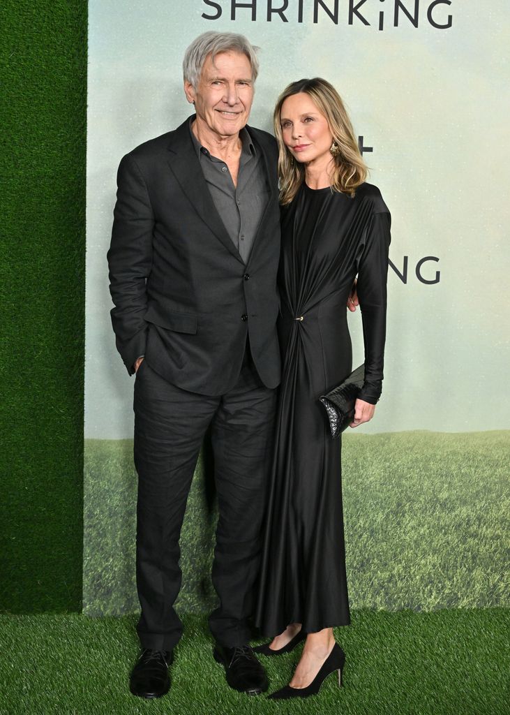 Harrison Ford and Calista Flockhart attend the World Premiere of Apple TV+ "Shrinking" Season 2 at Pacific Design Center on October 08, 2024 
