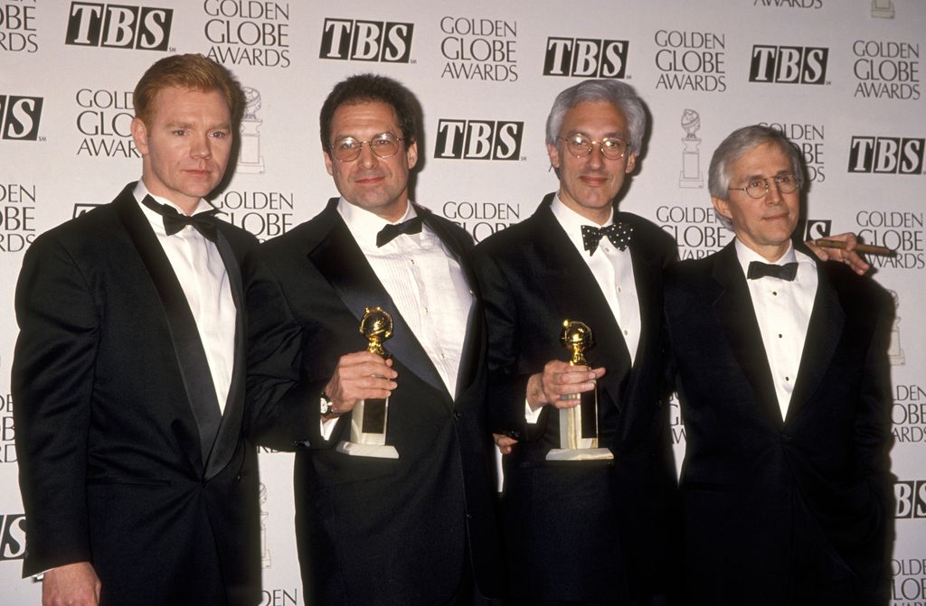 David Caruso, Steven Bochcos, and "NYPD Blue" Producers at the 51st Golden Globes, 