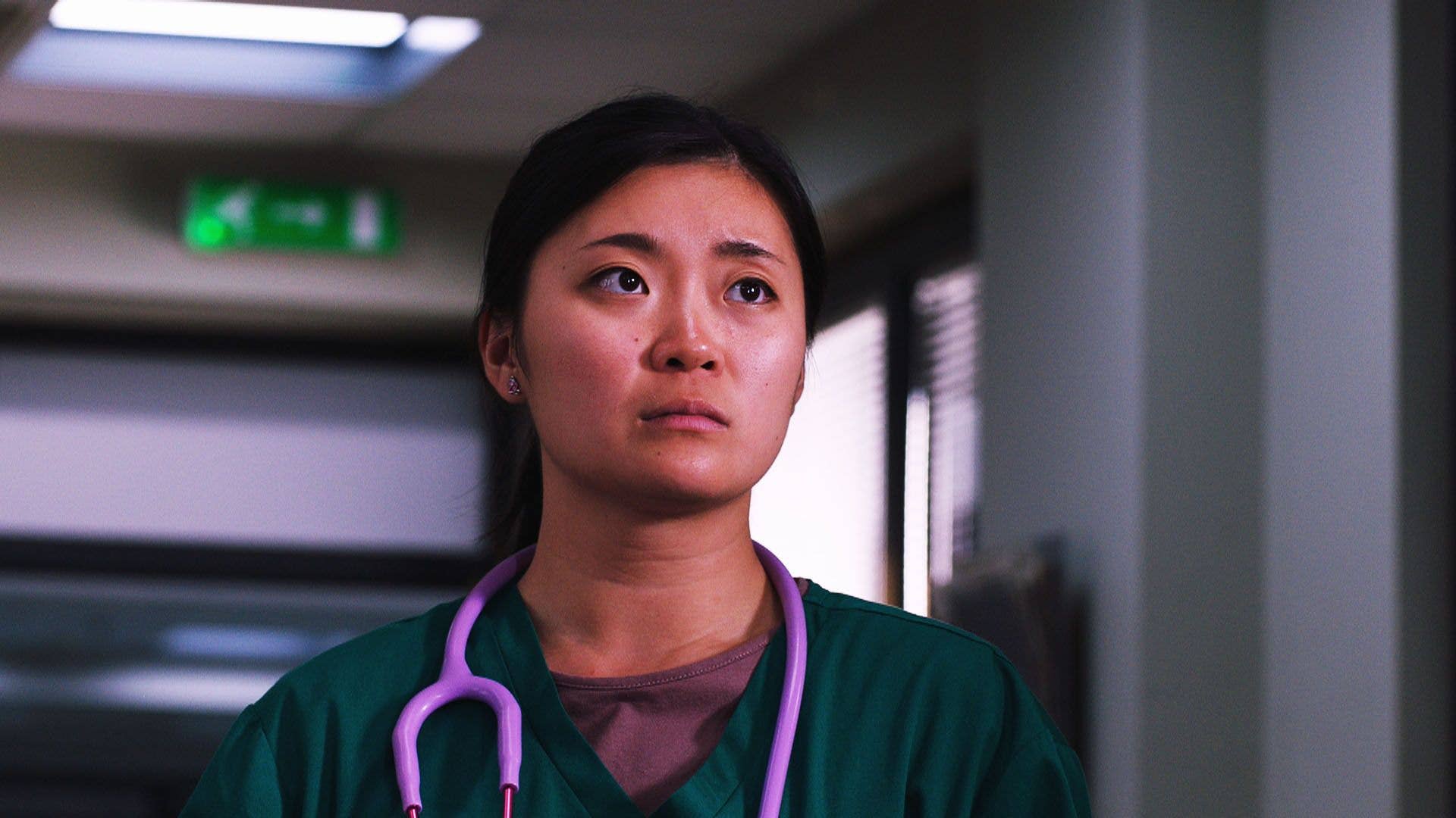 Jasmine Bayes in a still image from Casualty