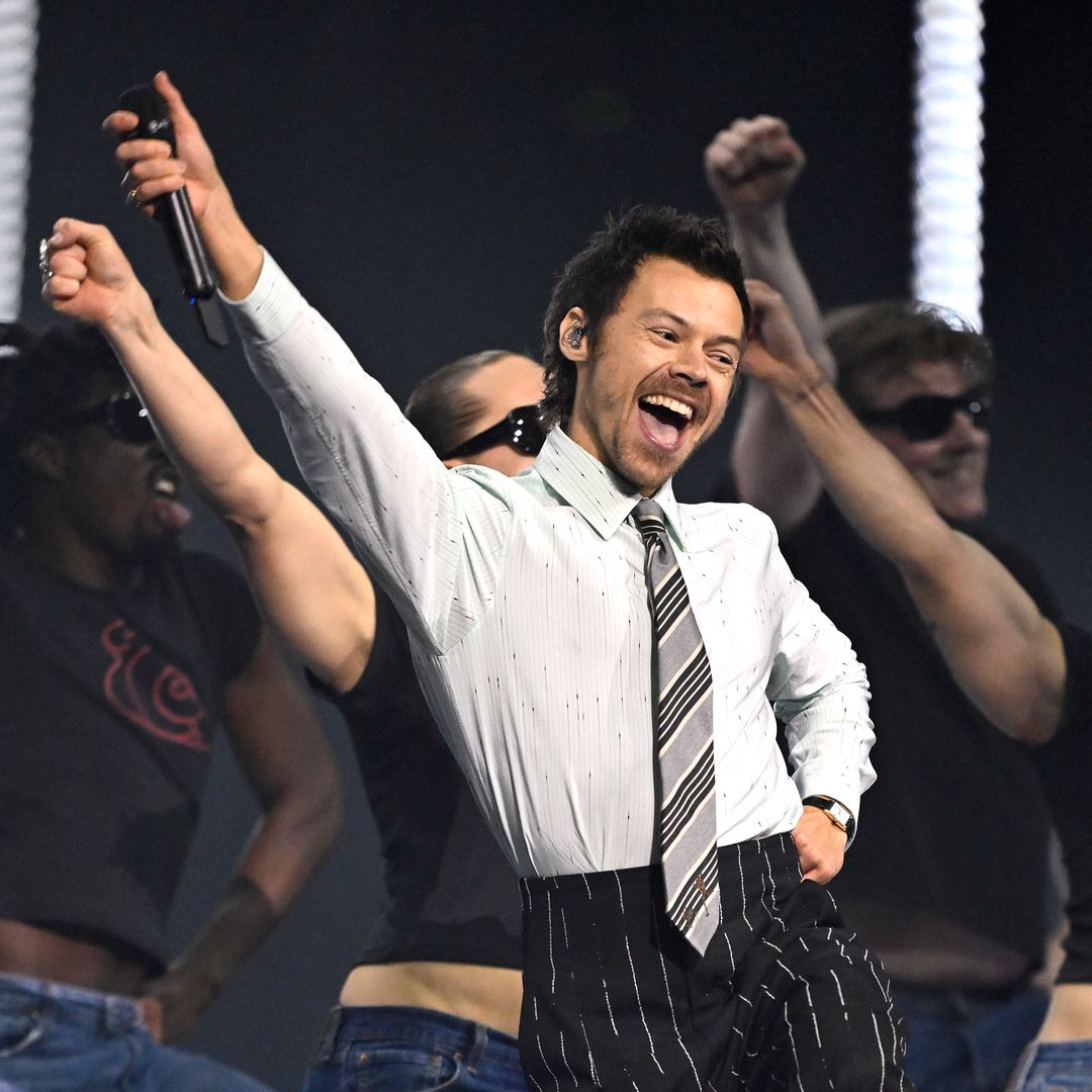 Harry Styles performs 'Aperture' on stage during The BRIT Awards 2026 at Co-op Live on February 28, 2026 in Manchester, England.