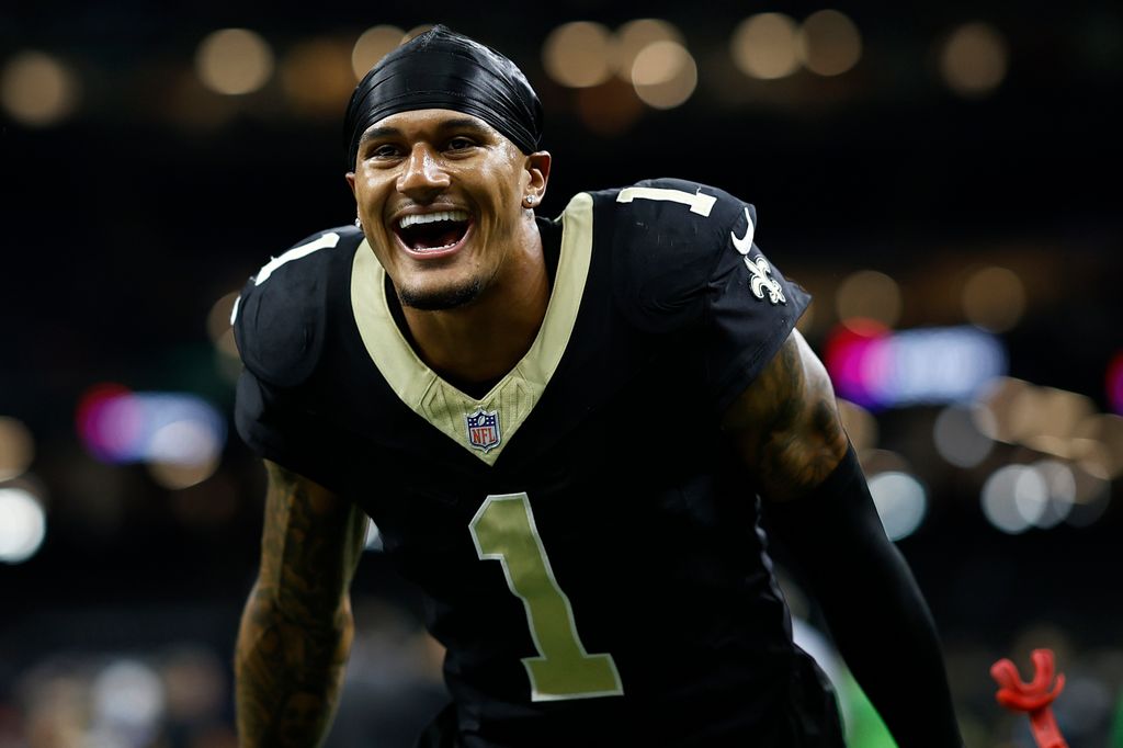 Alontae Taylor #1 of the New Orleans Saints