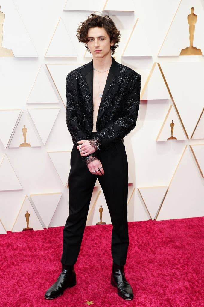 Timothee Chalamet attends the 94th Annual Academy Awards