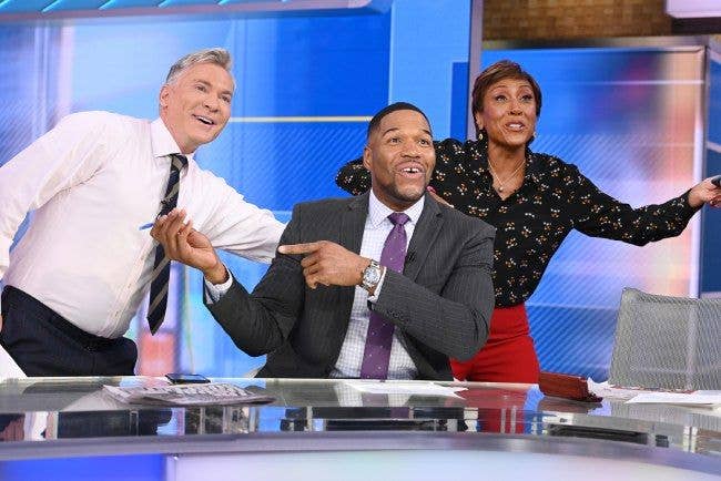 gma michael strahan robin roberts sam champion