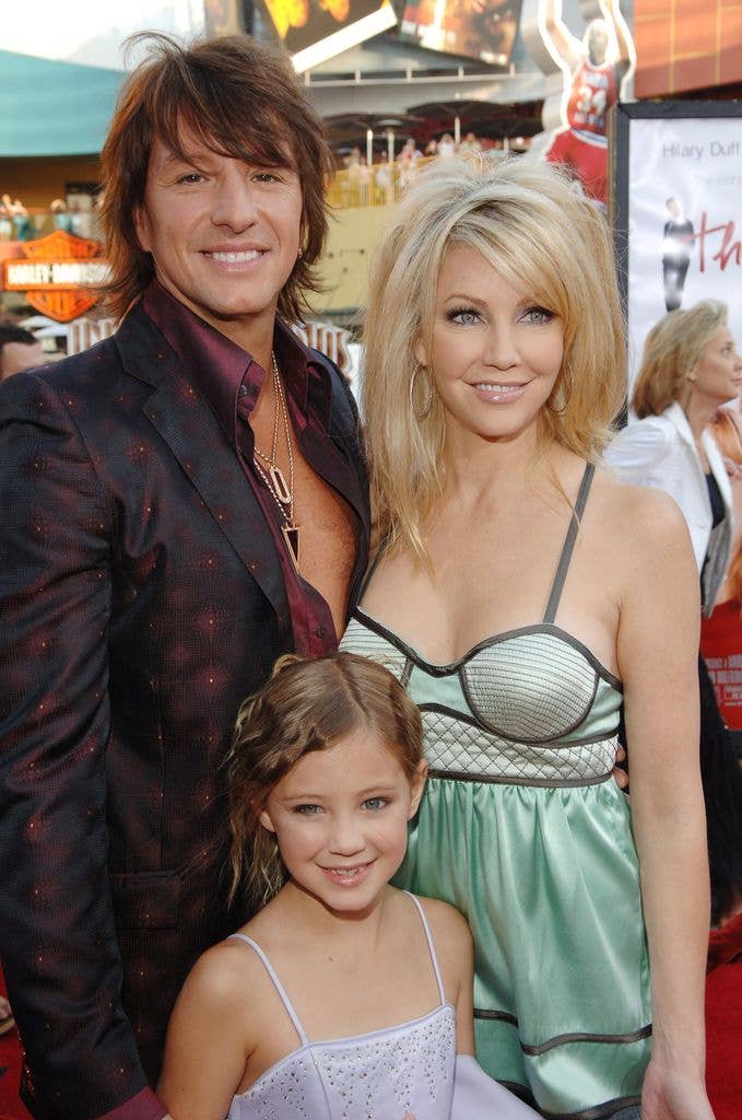 Richie Sambora, Heather Locklear and daughter Ava Elizabeth at The Perfect Man premiere in 2005