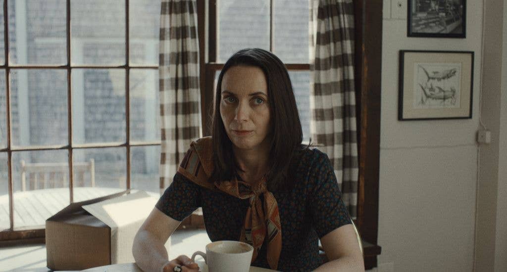 Kate O’Flynn in "Widow’s Bay," premiering April 29, 2026 on Apple TV