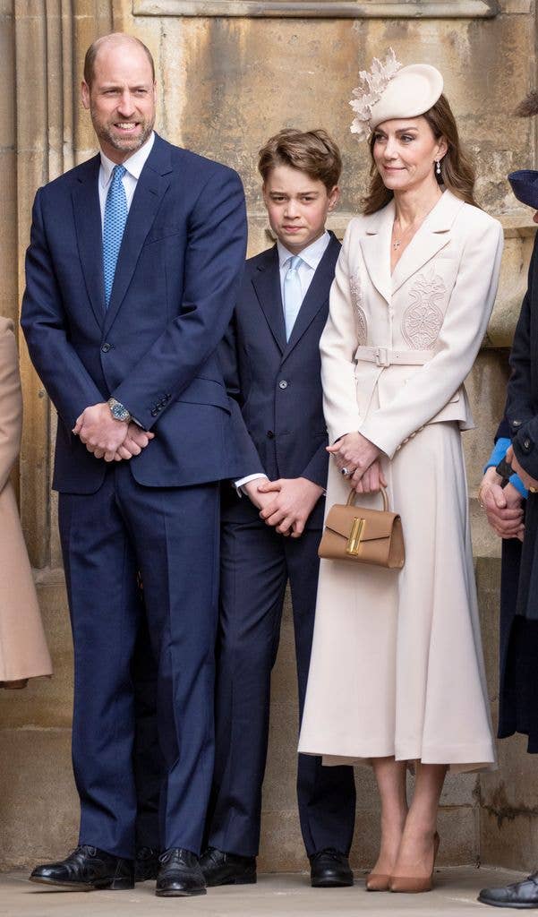Catherine, Princess of Wales and Prince William, Prince of Wales with Prince George of Wales attend the 2026 Easter Matins Service 