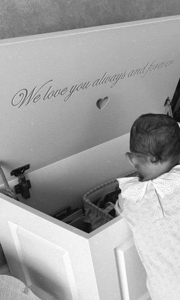 Palma wore the most adorable babygrow with a pie-crust collar