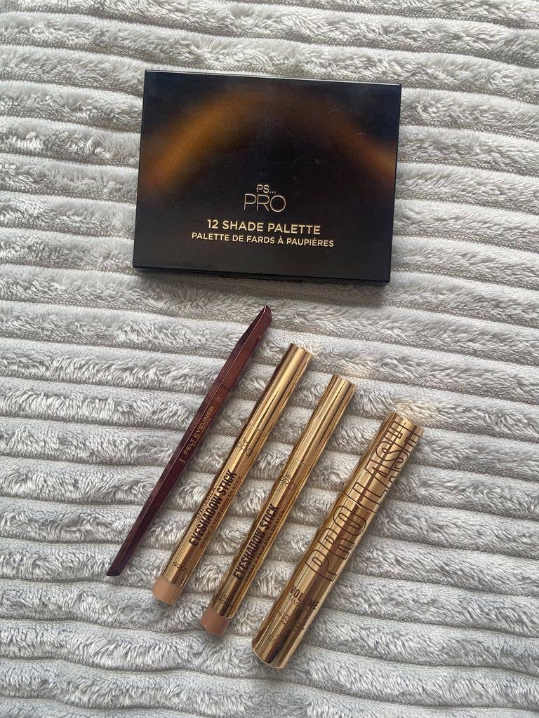 Primark beauty eye products on grey surface