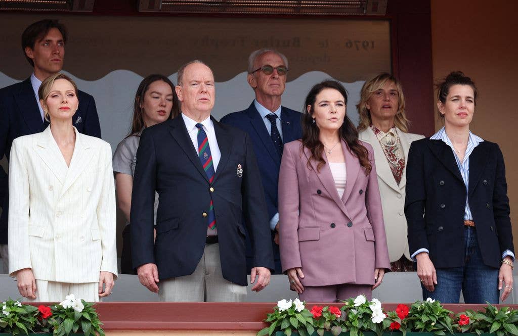 The royals were seen inside the Monte-Carlo Masters box