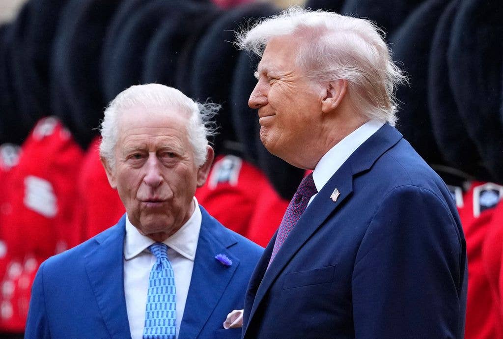 US President Donald Trump and Britain's King Charles III 