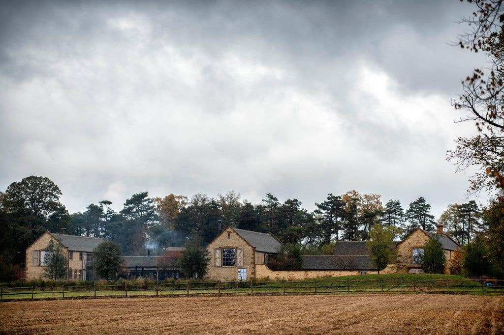 David and Victoria Beckham's country estate featuring big brick houses