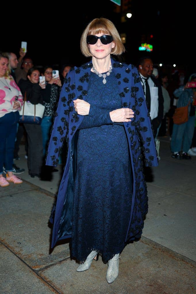 Anna Wintour wearing a midi dress
