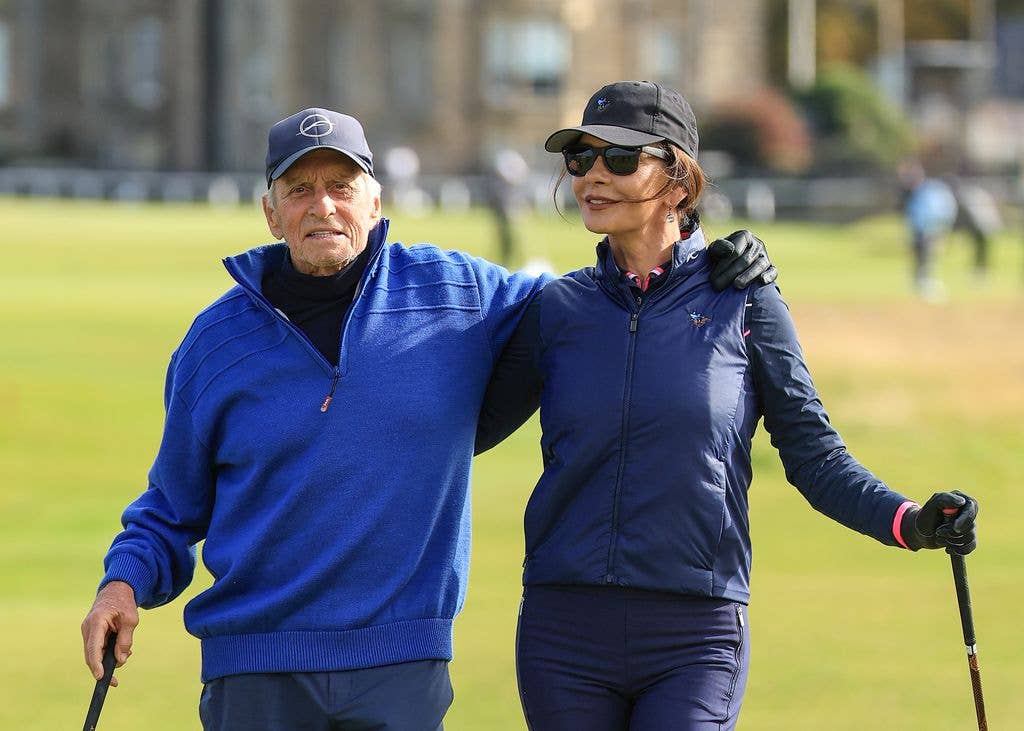 Michael and his wife, Catherine Zeta Jones team up at the Alfred Dunhill Links Championship 