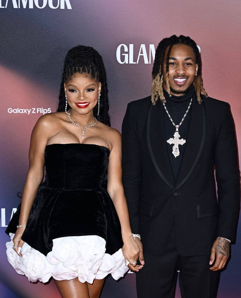 Halle Bailey and DDG attend the Glamour Women of The Year Awards 2023 at One Marylebone on October 17, 2023 in London, England