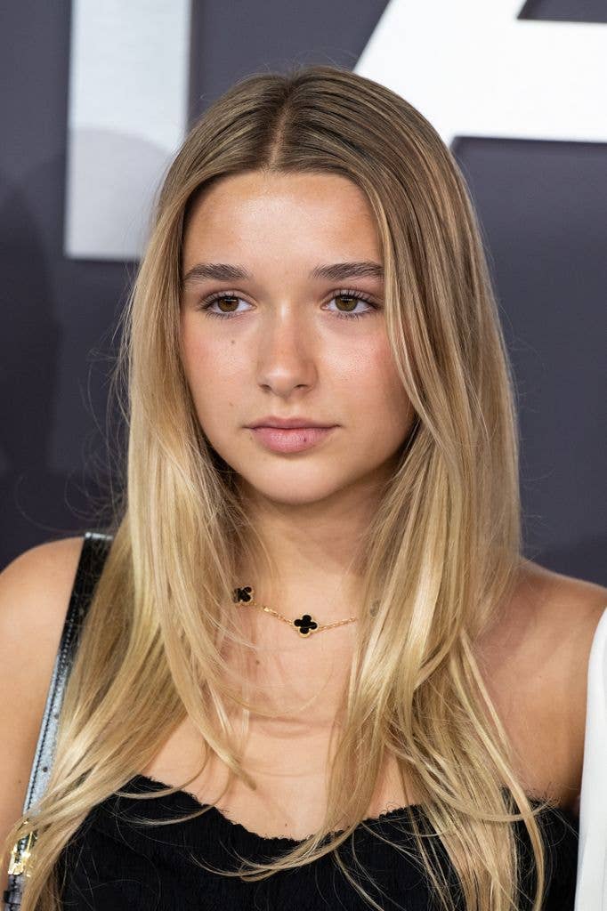 Harper usually wears her hair straight