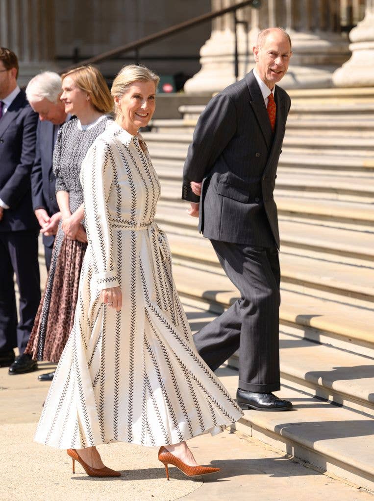 The Duchess and Duke of Edinburgh arrive to view the final design for the national memorial to Queen Elizabeth II 