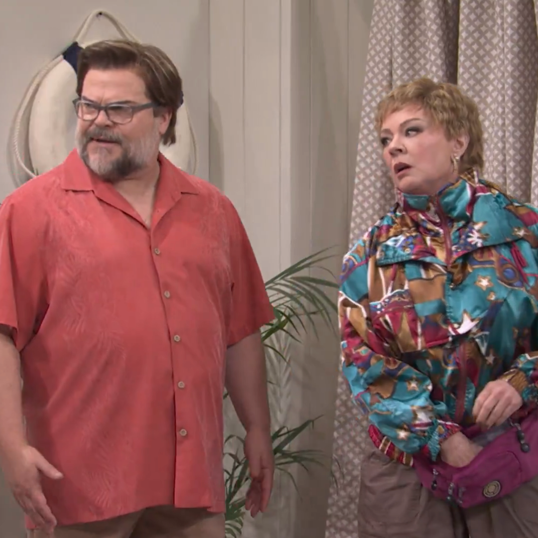 Jack Black and Melissa McCarthy on "Saturday Night Live" during the "Airbnb Superhost" sketch