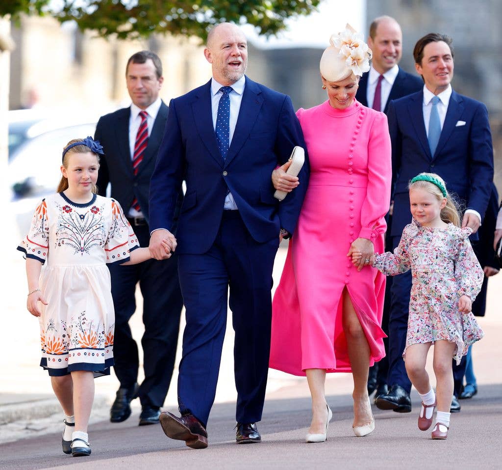 Zara was joined by her husband Mike Tindall and their daughters Mia and Lena